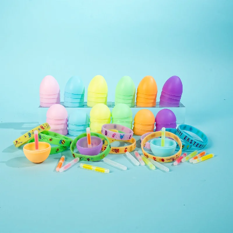 Easter Eggs with Glow Sticks & Bracelets 72pcs