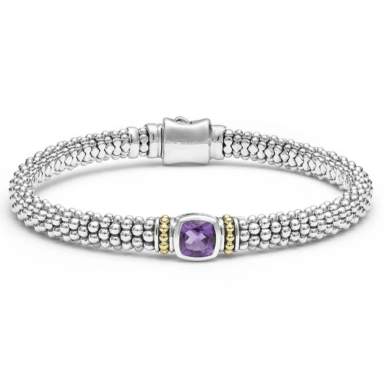 Amethyst Caviar Bracelet | 6mm