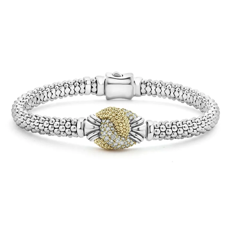 Caviar Diamond Knot Bracelet | 6mm