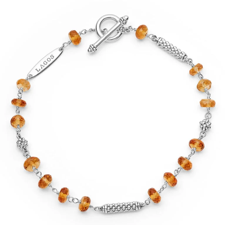 Citrine Beaded Bracelet