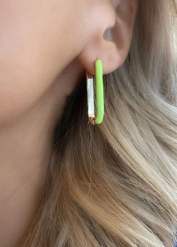 Enamel Clip Earrings