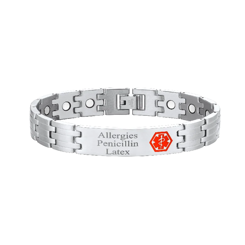 FaithHeart Personalized Engraved Magnetic Bracelet For Unisex