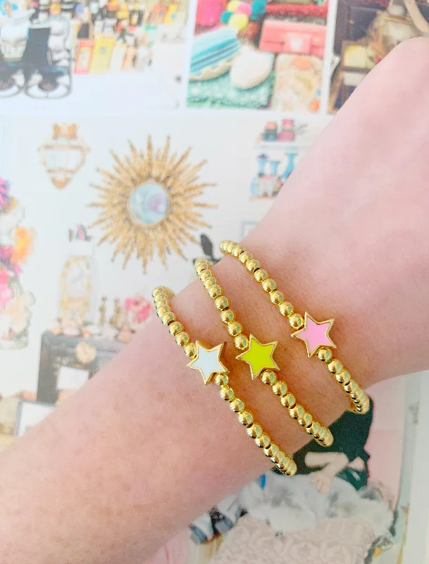 Gold Beaded Star Bracelets