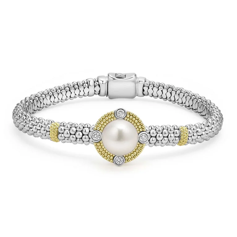 Luna Pearl Diamond Caviar Bracelet | 6mm