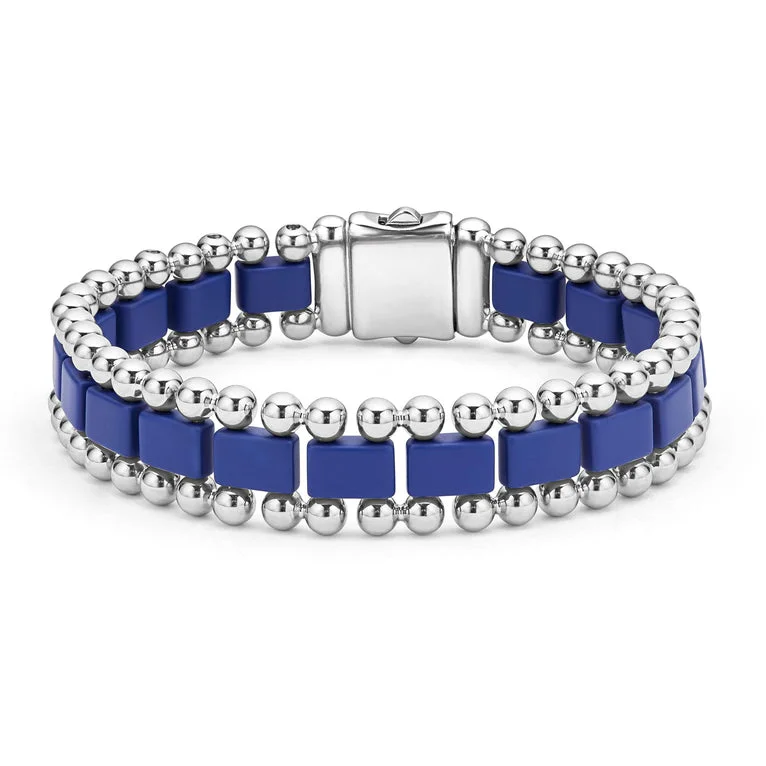 Matte Ultramarine Ceramic Link Bracelet