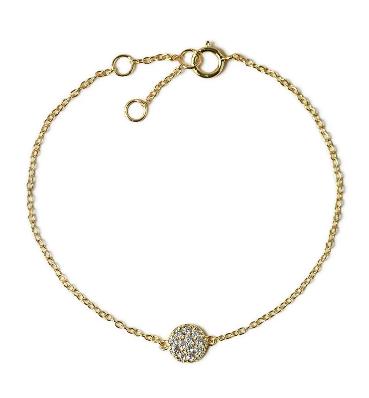 Petite Pave Disc Bracelet