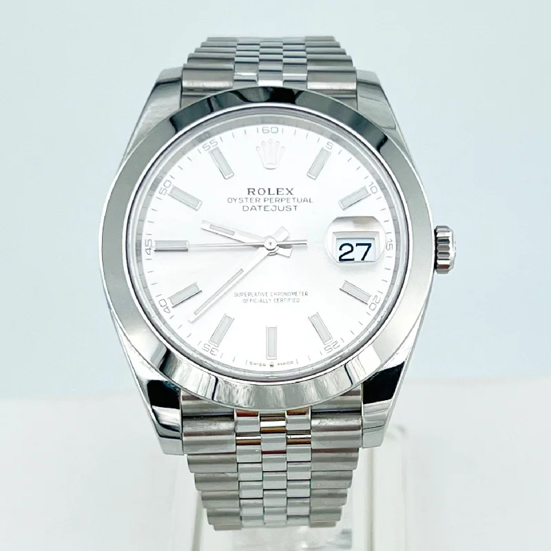 ROLEX DATEJUST 41 SILVER DIAL JUBILEE BRACELET