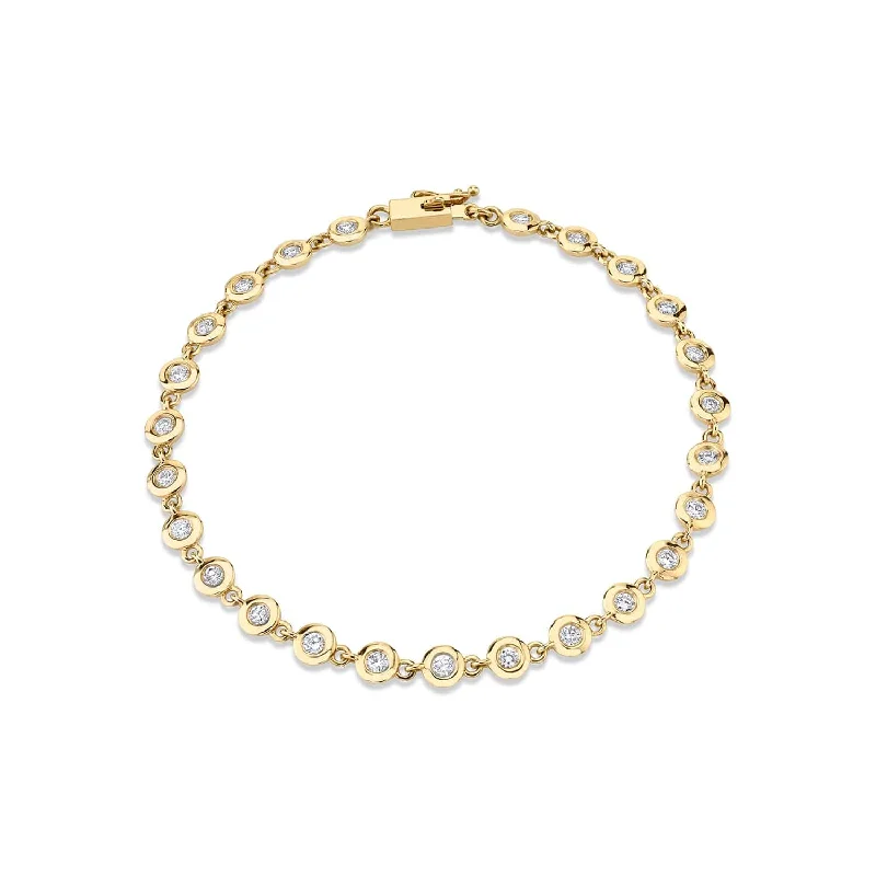 Round Bezel Tennis Bracelet