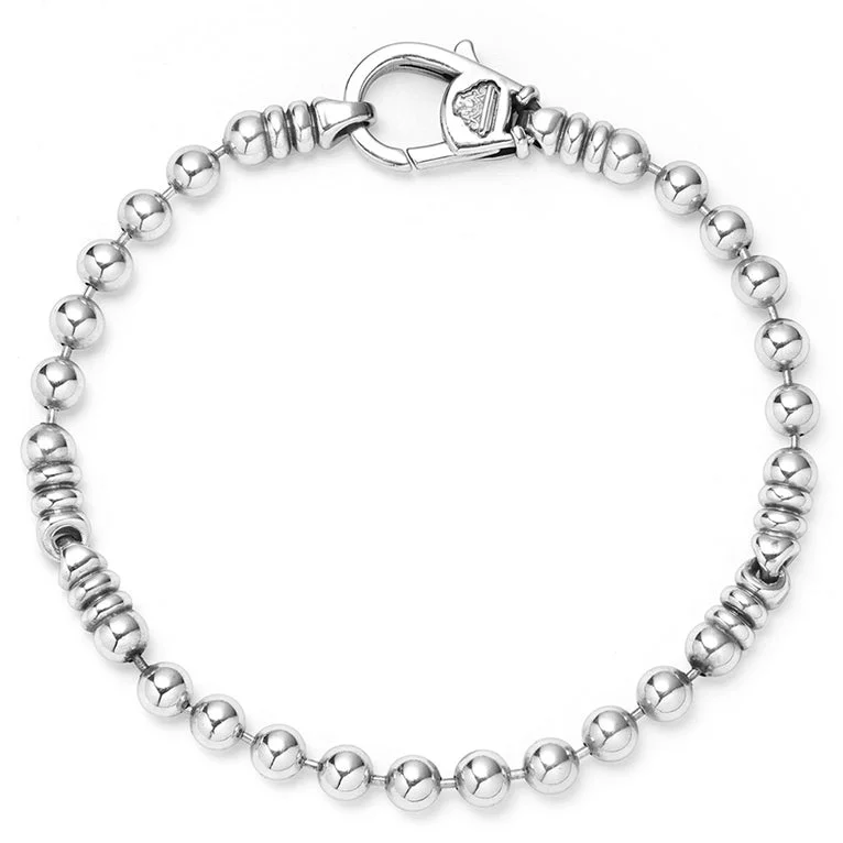 Silver Caviar Beaded Bracelet