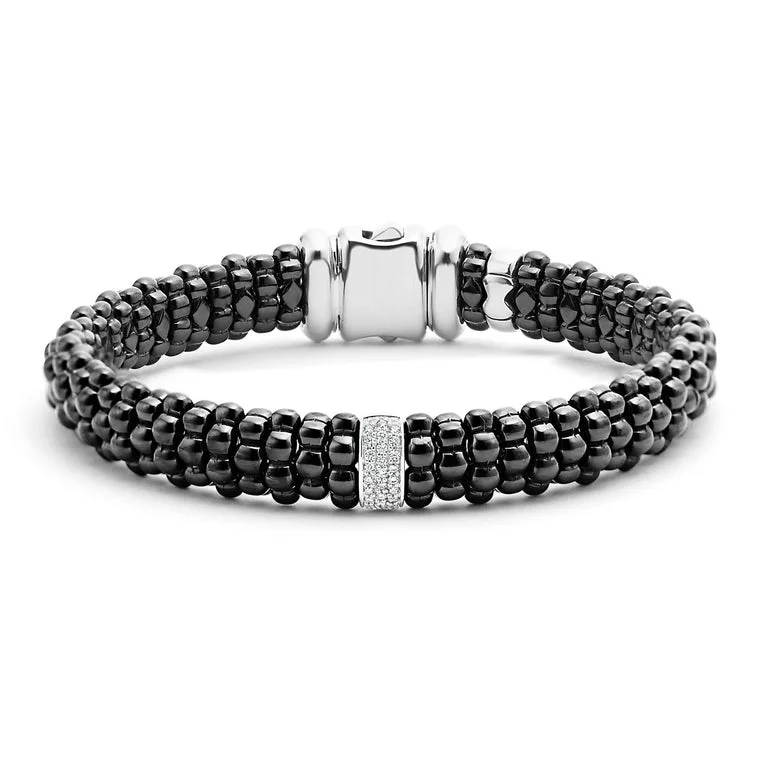 Single Station Ceramic Diamond Bracelet | 9mm