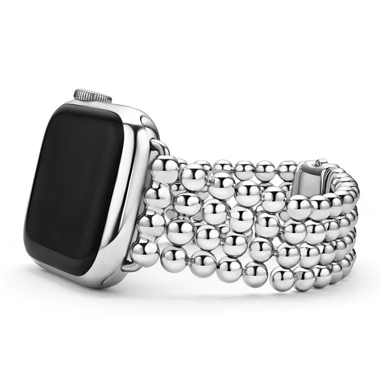 Stainless Steel Infinite Caviar Beaded Watch Bracelet - 42mm-49mm