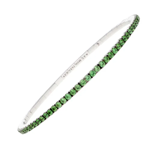 Tsavorite Stretch Tennis Bracelet