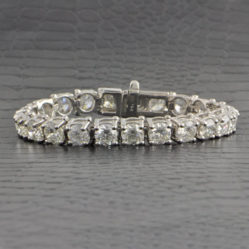 17.47 CTW Diamond Tennis Bracelet in White Gold 6" Long