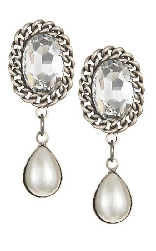 Pearl Drop Clip-On Earrings