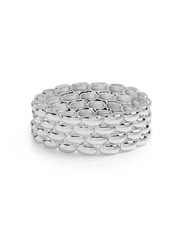 The Silver Pillow Bracelets Duo