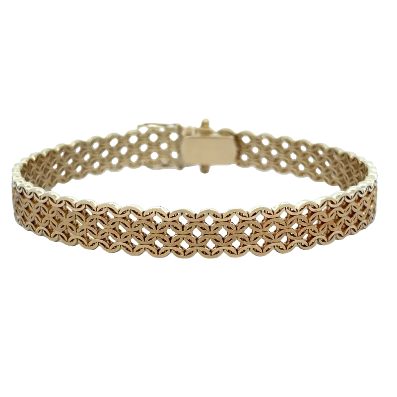 Vintage Woven Bracelet in Yellow Gold