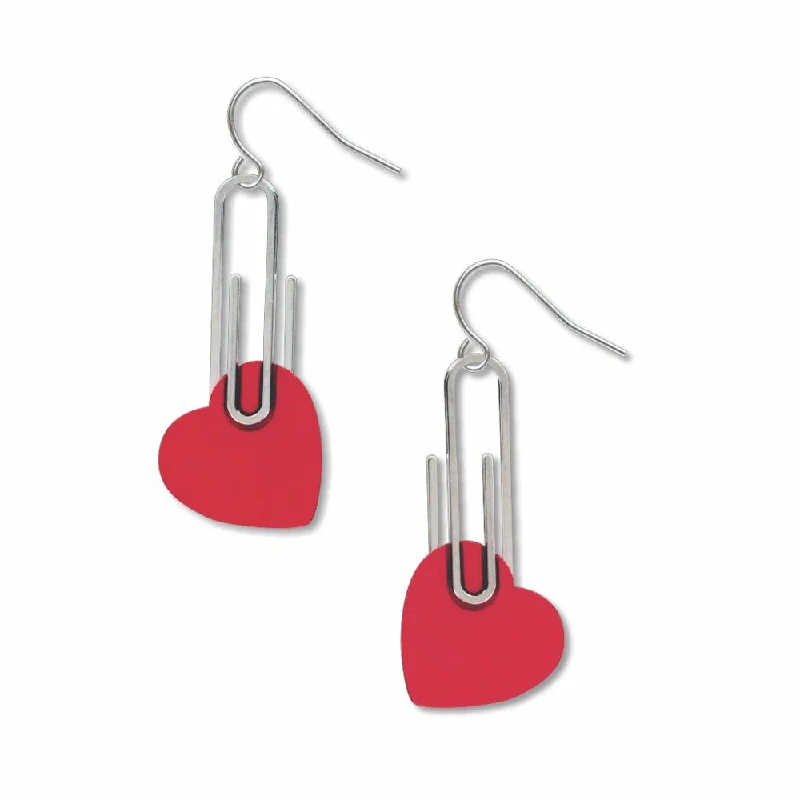 Capture Love Paperclip Heart Earrings