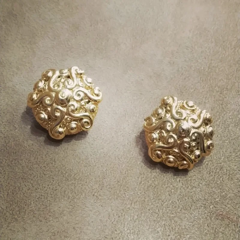 Jacky De G Chunky Round Vintage  Clip on earrings