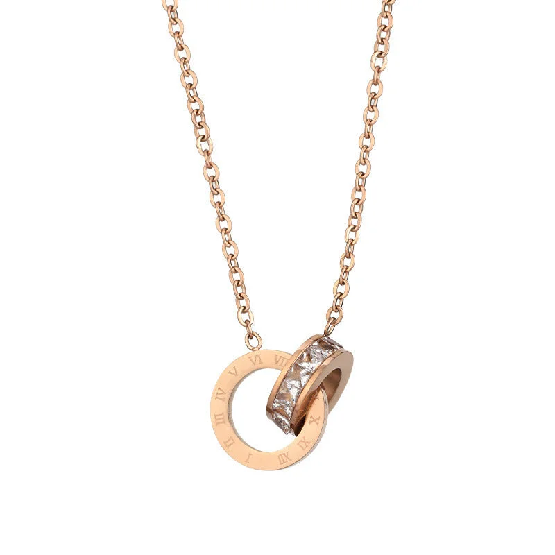 Double Ring Necklace