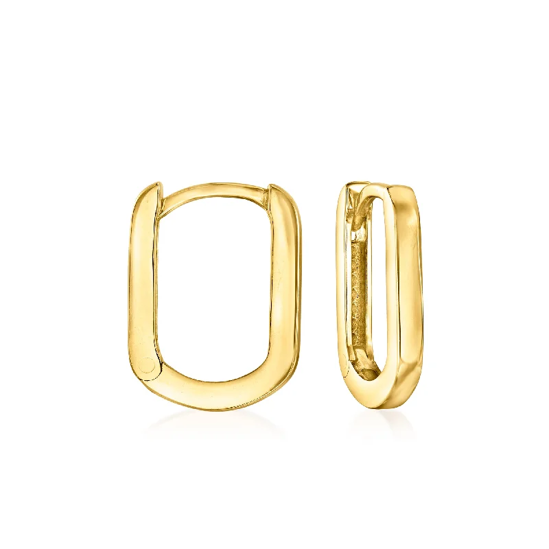 RS Pure by Ross-Simons 14kt Yellow Gold Paper Clip Link Hoop Earrings