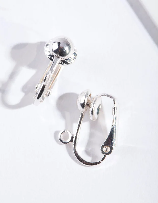 Silver Clip On Converter Earrings