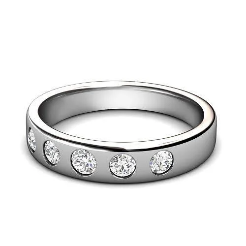 0.75 CT Round Cut Diamonds - Mens Wedding Band