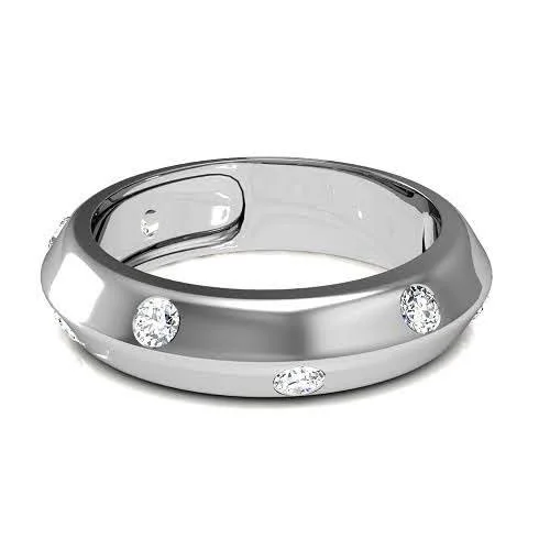 0.80 CT Round Cut Diamonds - Mens Wedding Band