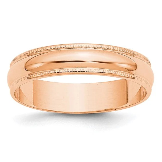 14KT Rose Gold Milgrain Band