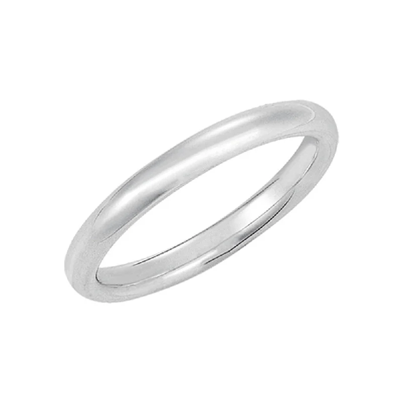 3mm Continuum Sterling Silver Domed Comfort Fit Wedding Band