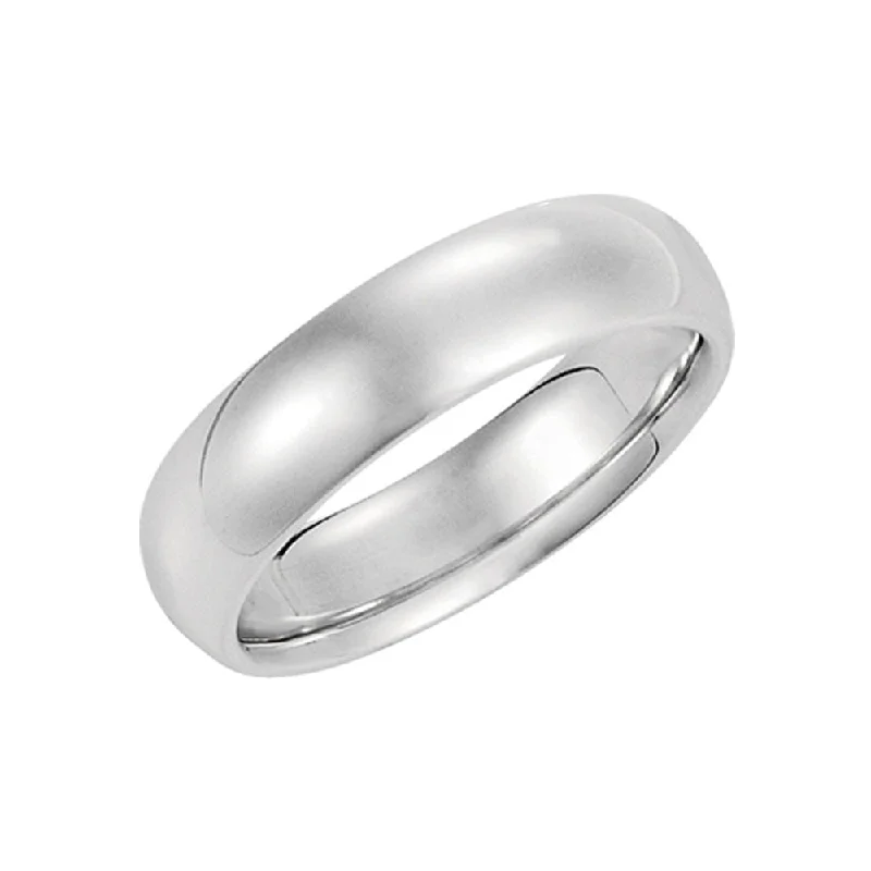 5mm Continuum Sterling Silver Domed Comfort Fit Wedding Band