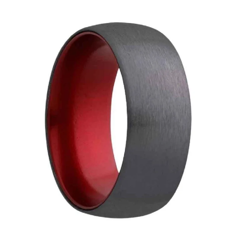 BLAZE | Men's Wedding Band | Black Zirconium | 6mm & 8mm