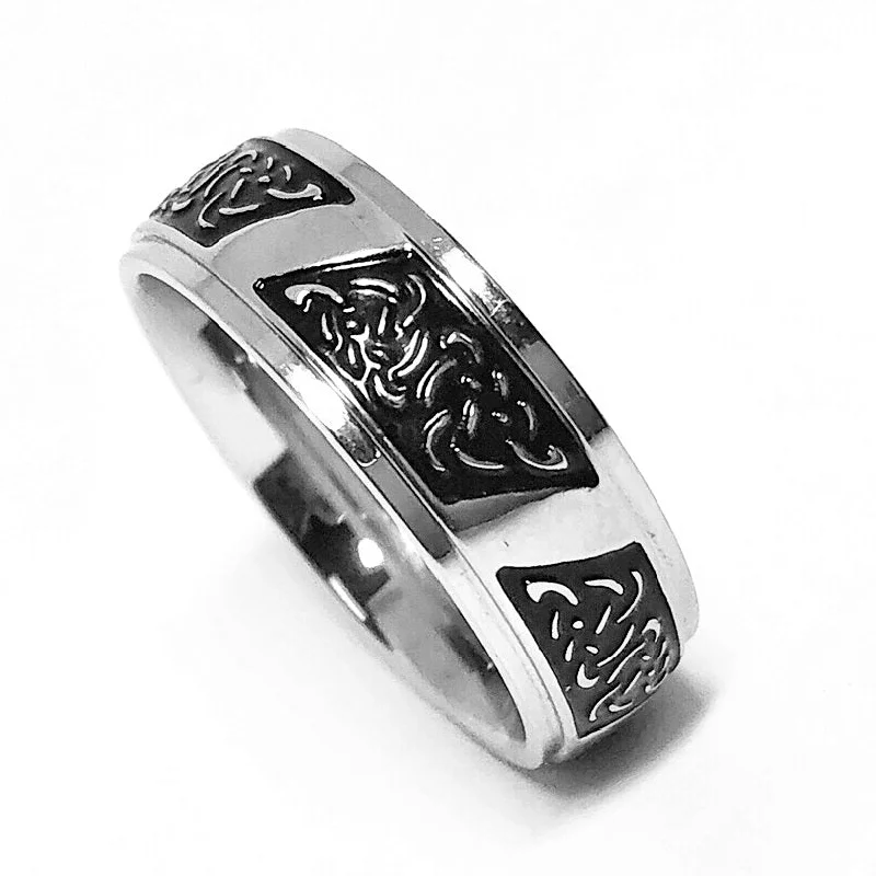 Celtic Charm Stainless Steel Men's Band