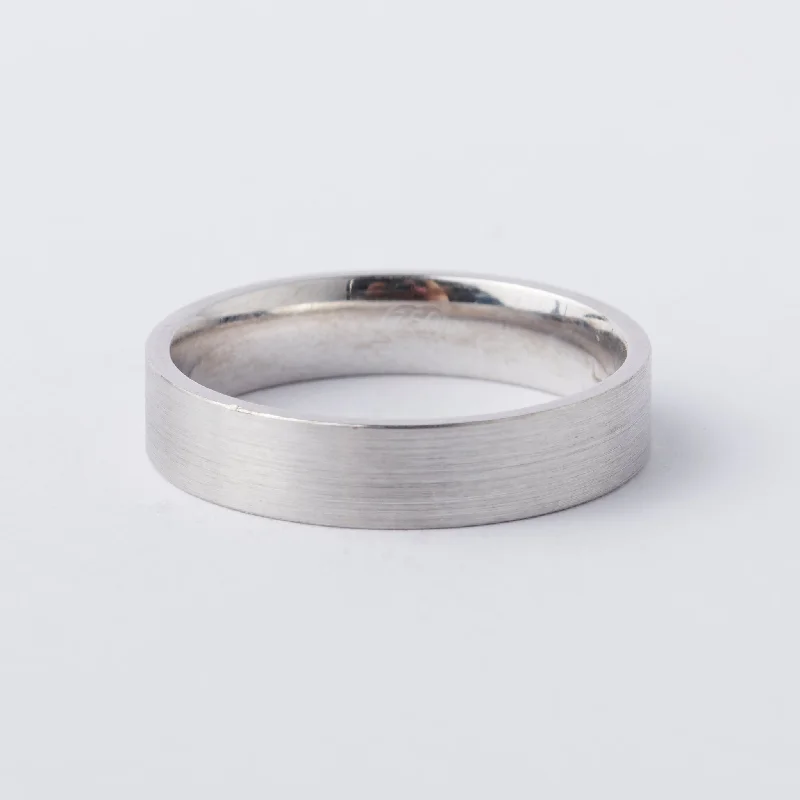 Classic White Gold Flat Band