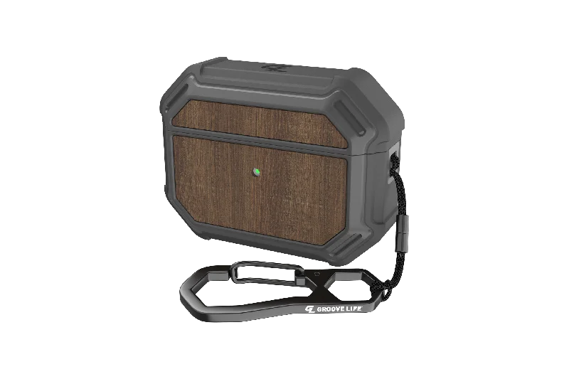 Groove Case Gun Metal/Walnut for AirPods Pro