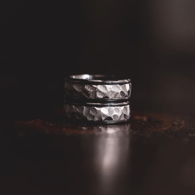 "Hades" Black Zirconium x Silver Tungsten- 8mm