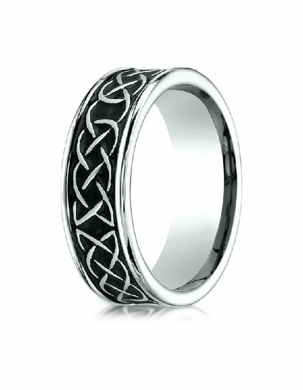 MEN'S 7MM TRIBAL COBALT WEDDING BAND