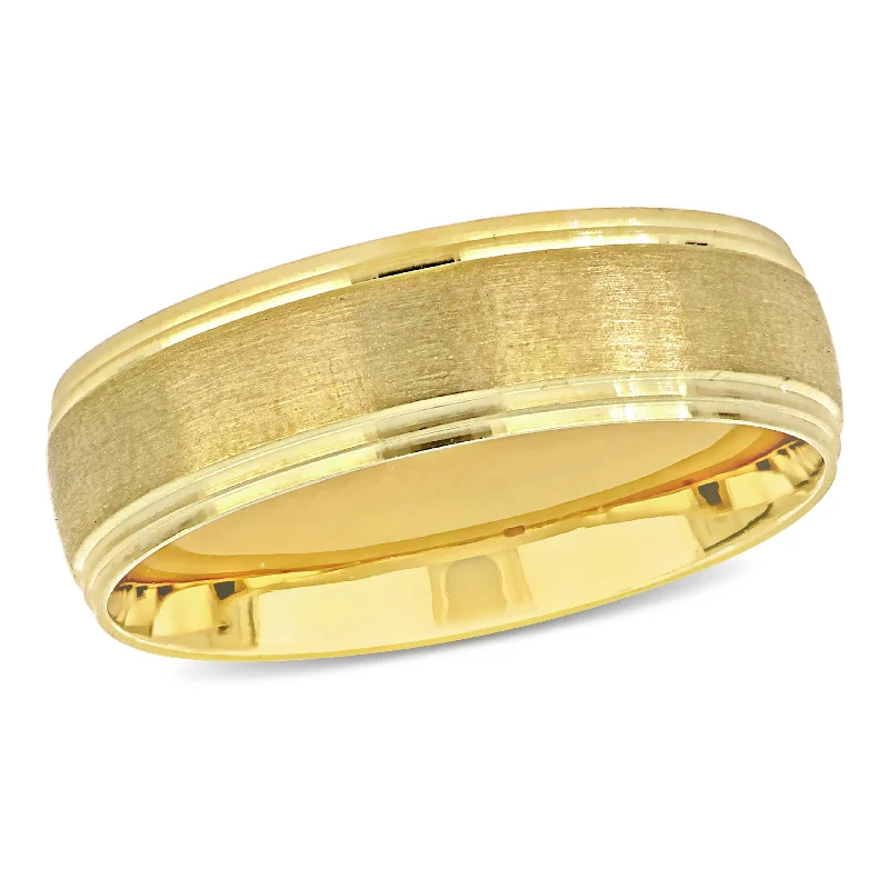 Miadora 6 mm Mens Wedding Band in 10k Yellow Gold