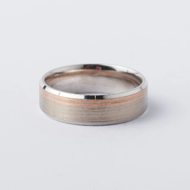 Rose Gold Double Stripe Band