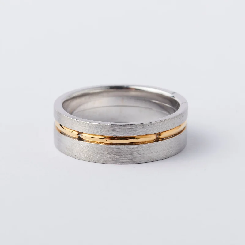 Two-Tone Gold Inlay Band